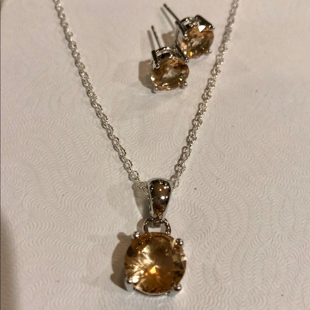 Morganite jewelry set